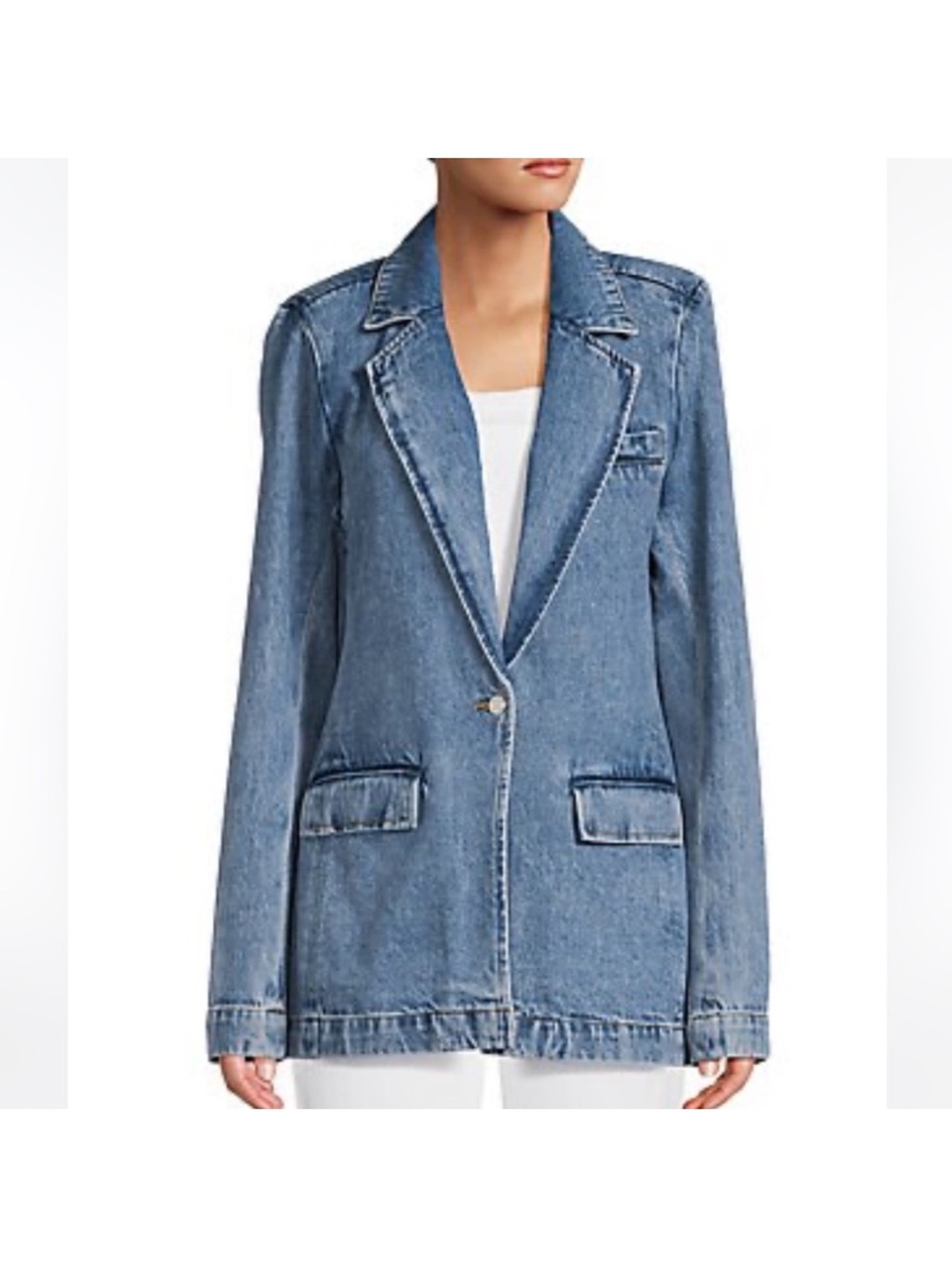 We Wore What Denim Blazer